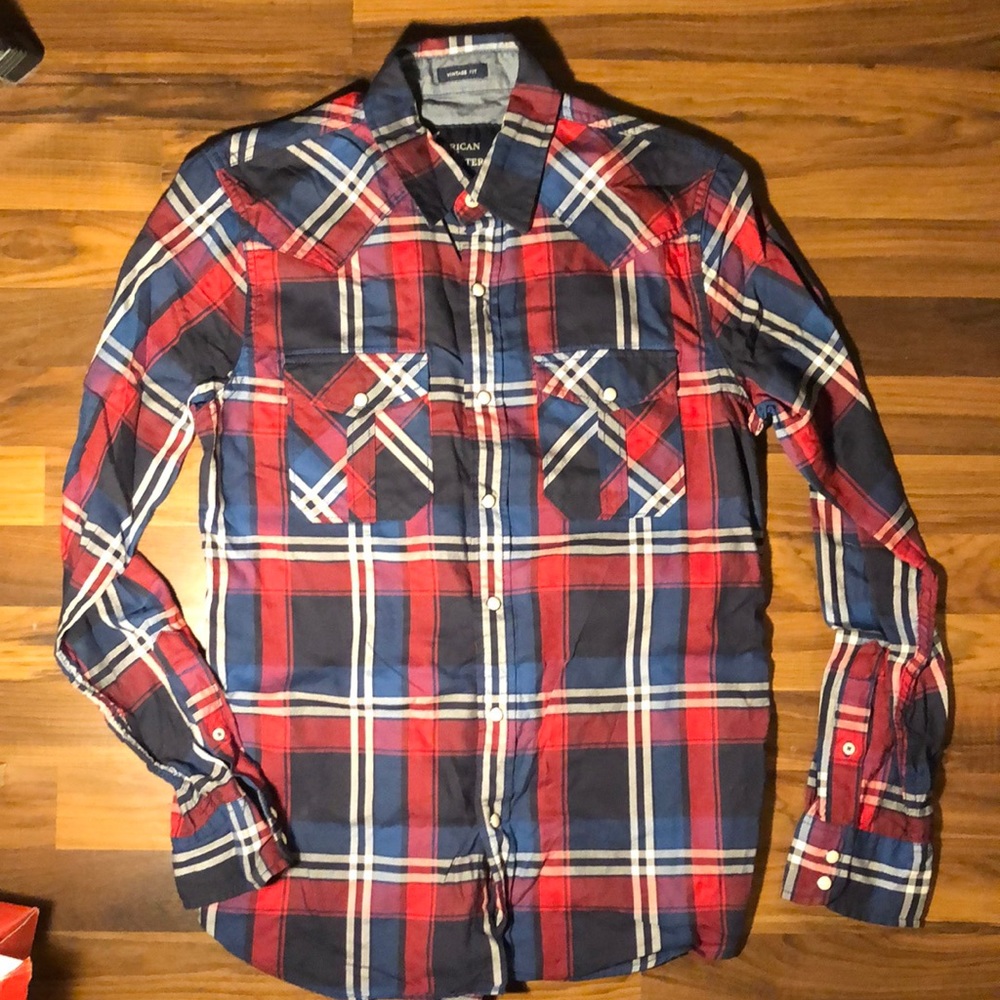 AEO men’s flannel vintage fit